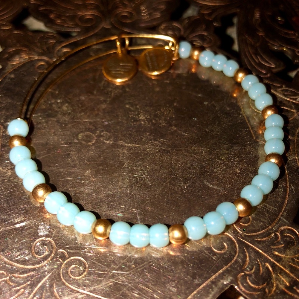 Alex & Ani blue beaded bracelet
